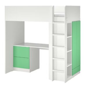 SMASTAD Loft Bed with desk with 3 drawers