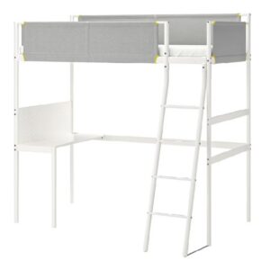 VITVAL Loft Bed Frame with desk top